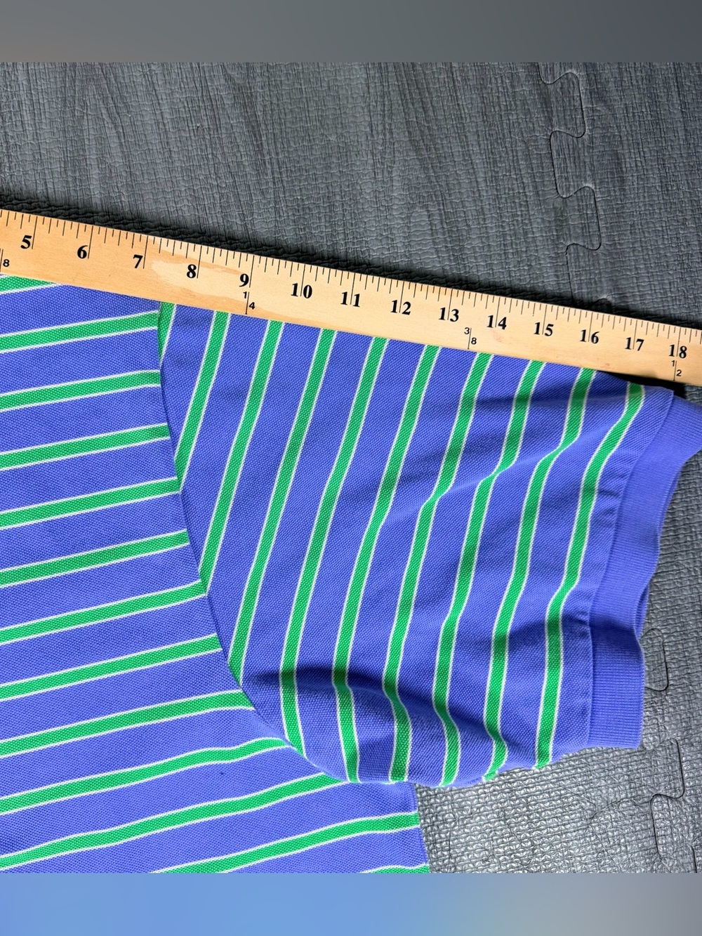 Polo Ralph Lauren Mens 4XLT Tall Purple Green Striped Polo Shirt Big & Tall - Picture 7 of 9